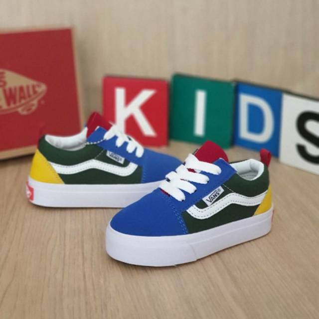 Zapatos VANS para niños SLIP ON MULTICOLOR Color cuerda para hombres mujeres negro Shopee México