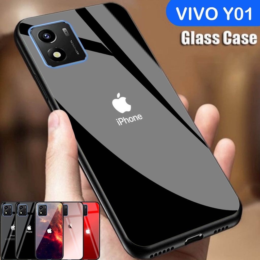 Softcase Glass Vivo Y01- carcasa Vivo Y01 - funda para teléfono móvil Vivo Y01 - funda blanda Vivo Y01 ^^h01