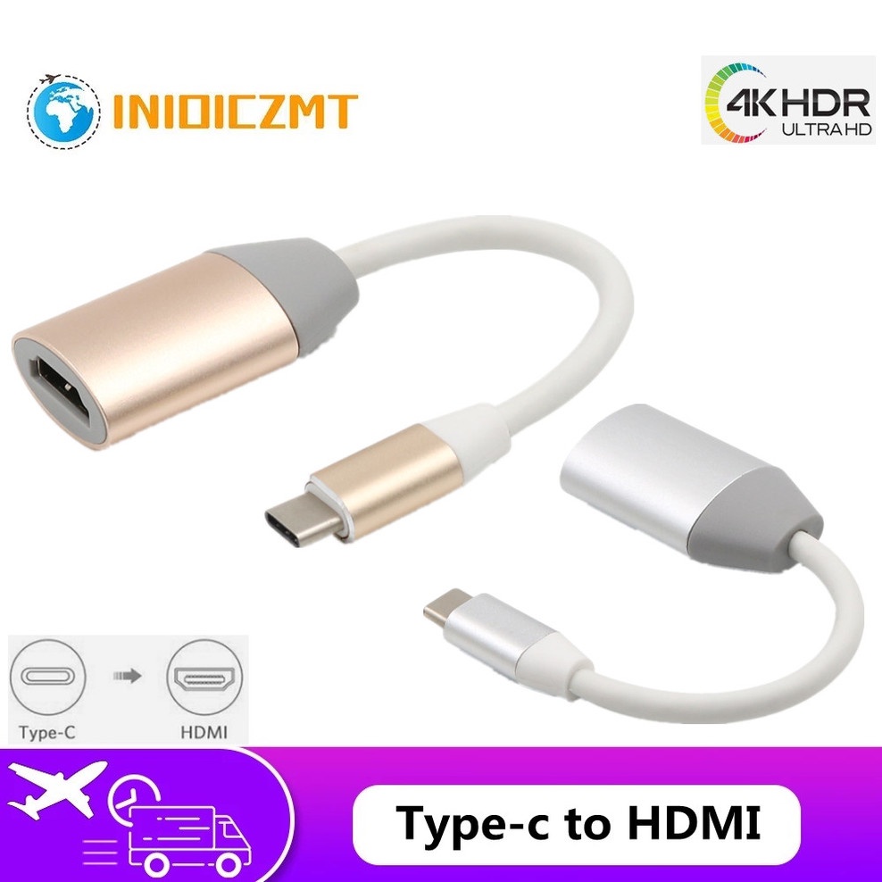 TOOGOO Tipo-C USB 3.1 Macho a HDMI Hembra Cable Adaptador 1080P USB-C HDMI Conversor de Video para Macbook Chrombook PC Ordenador portatil Tableta 