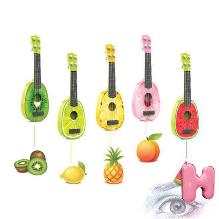 Healifty Mini ukelele guitarra juguete 4 cuerdas instrumentos musicales para niños pequeños 