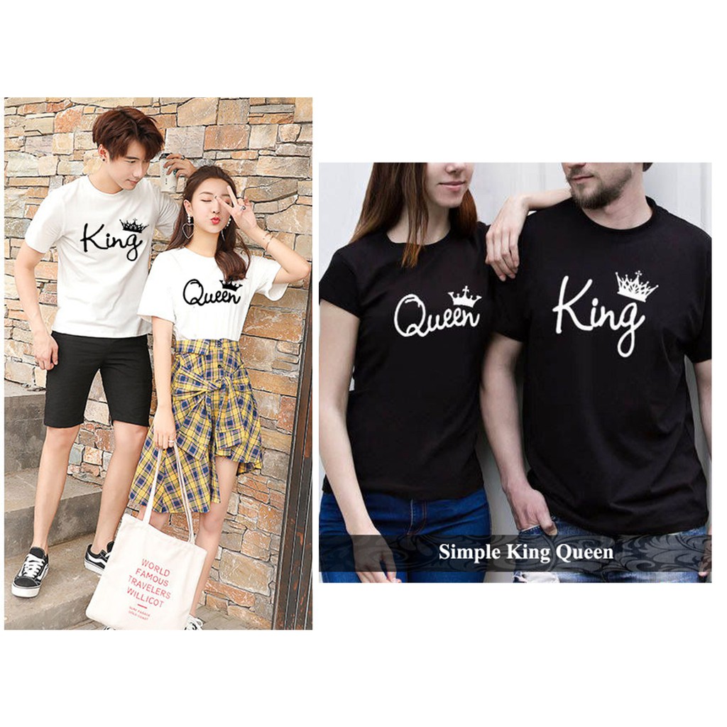Camisas de pareja queen king queen ropa de pareja gruesa anniv bonito  regalo simple king queen | Shopee México