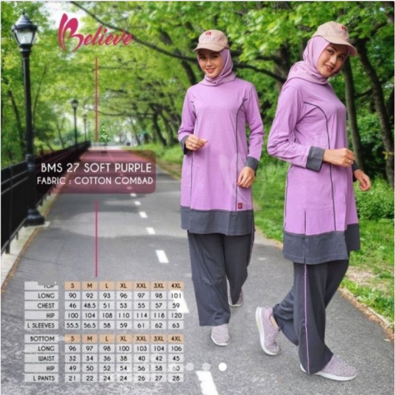 Ropa deportiva de mujer musulmana Bms27 cree ropa deportiva trajes deportivos  para mujeres adultas musulmanas | Shopee México