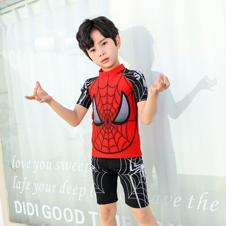 Traje De Bano Para Ninos Dividido De Dibujos Animados Nino De Mediana Edad Nino Traje De Bano Nino Pequeno Bebe Protector Solar Superman Spiderman Banador Troncos Shopee Mexico