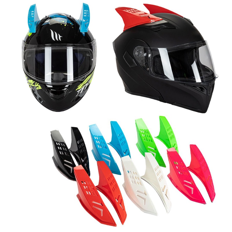 men.mx 1 par de cuernos de casco adhesivo novedoso para casco motocicleta con estilo de cuernos | Shopee México
