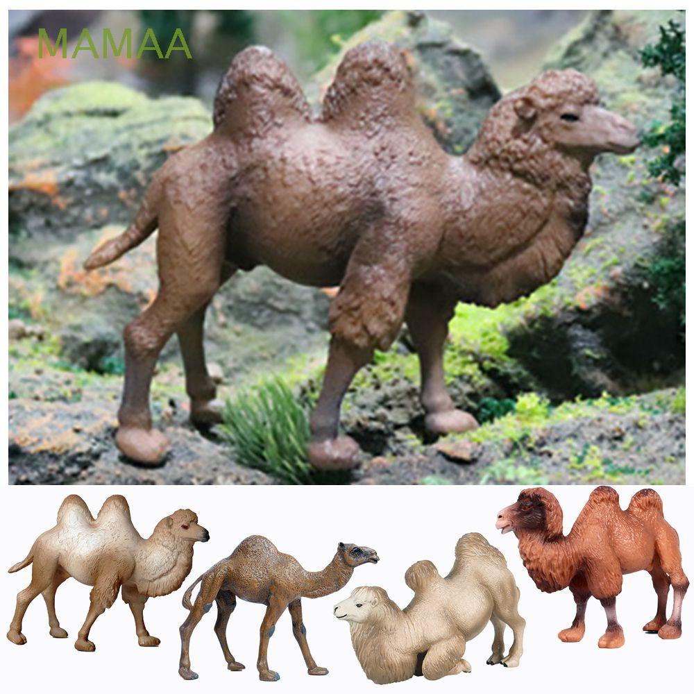 1 Modelo Animal Camello estatuilla de Juguete de simulación decoración de plástico modelo animal realista 
