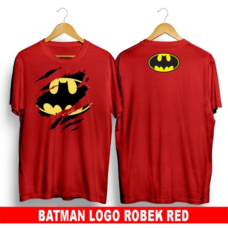 La última camiseta con motivo de superhéroe Batman Torn Logo rojo | Shopee  México