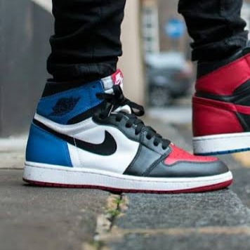 Jordan 1 azul con rojo on sale