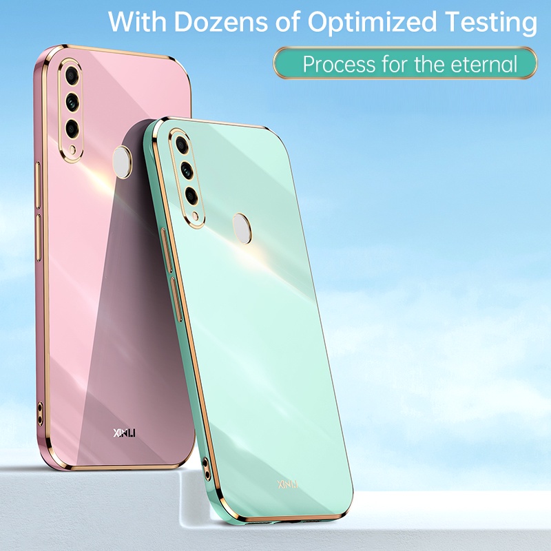 Luxury Soft Case Huawei Y9 Prime 2019 Y9S Y7A Y9A Smooth Plating Slim  Silicone Square Frame Phone Back Cover | Shopee México