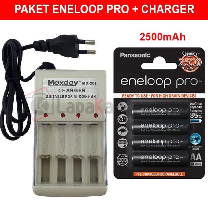 Paquete pro Eneloop + cargador AAA y AAA para enelop