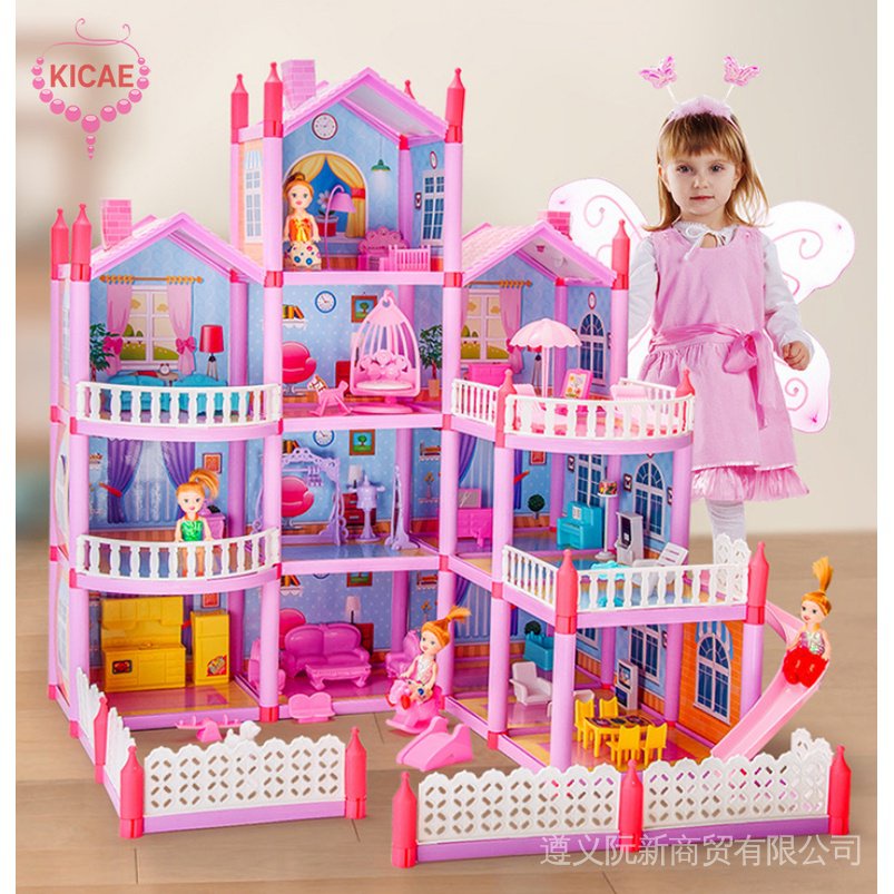 En stock] � KICAE Conjunto De Faros/Casa Grande Cuatro Tipos Niñas Niños  Barbie Muñeca Sueño Con Muebles De Simulación Juguetes DIY | Shopee México