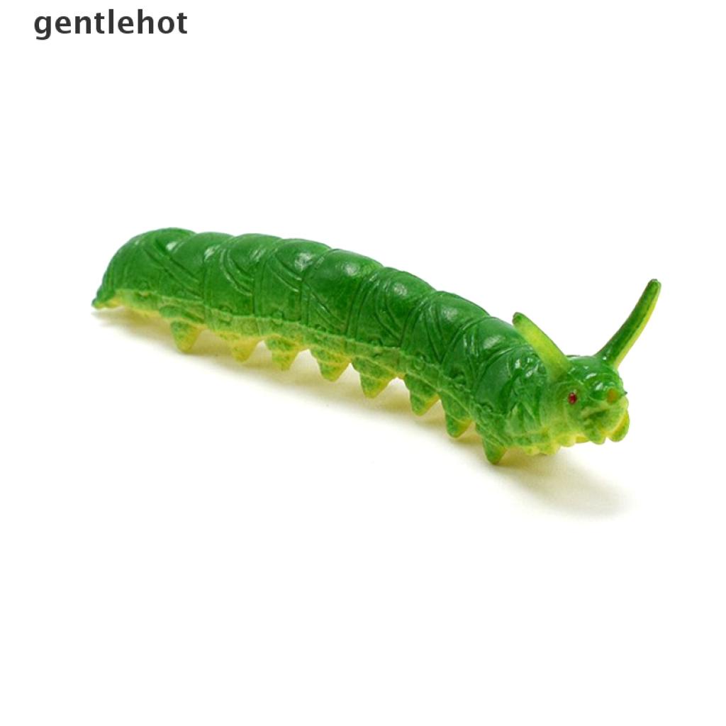 12 piezas/lote de simulación Caterpillar falso gusano De Plástico Animal Arrastre insectos totm