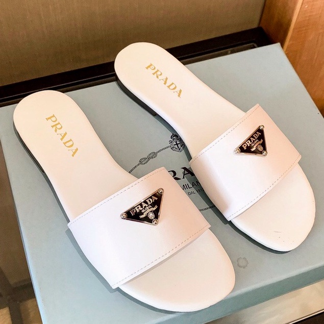 Sandalias Planas De Diamantes De Imitación Con Diseño De Triángulo De Prada  2022 Nueva Moda Ocio Vacaciones Viajes Zapatillas De Playa Zapatos | Shopee  México
