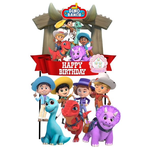 Dino RANCH CAKE TOPPER Shopee México