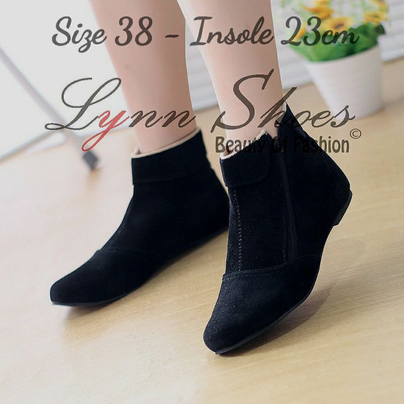Botas planas negras de moda para mujer zapatos de terciopelo capas Shopee México