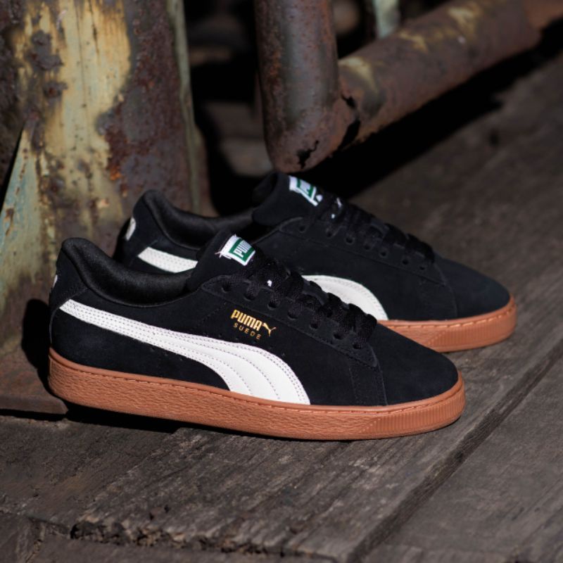 Puma Suede Original negro blanco Gum zapatos/tenis de los hombres  zapatos/zapatos casuales | Shopee México