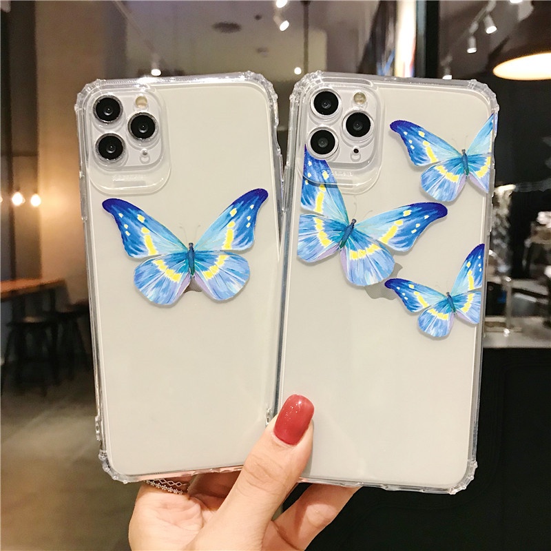 Ready Stock Iphone 12 Pro Max Butterfly Case Iphone 11 6s Xs Max X Xr 12 Cute Shockproof Frame Transparent Colorful Imd Soft Apple Phone Case Shopee Mexico
