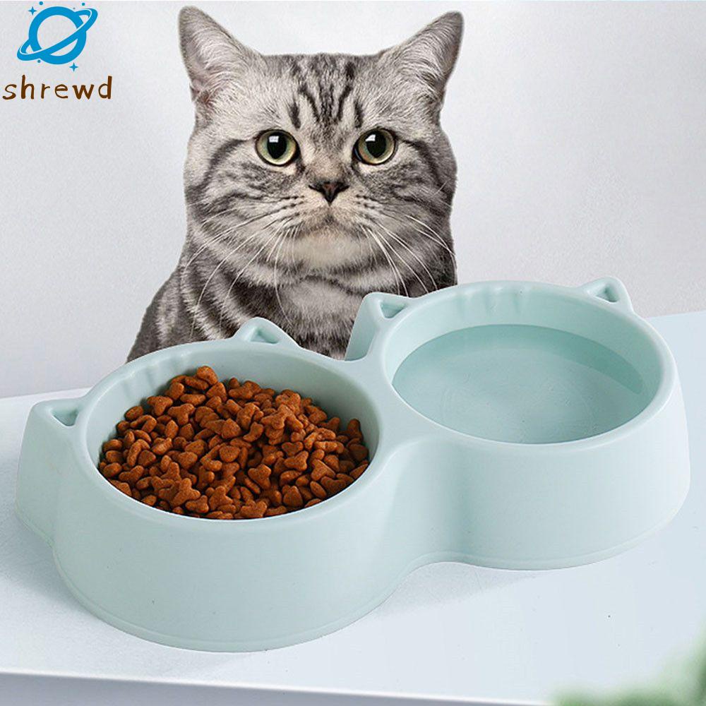 Legendog Cuenco Doble para Gatos ProteccióN para El Cuello Alimento para Mascotas Cuenco De Agua para Cachorros Cuenco para Comida para Gatos