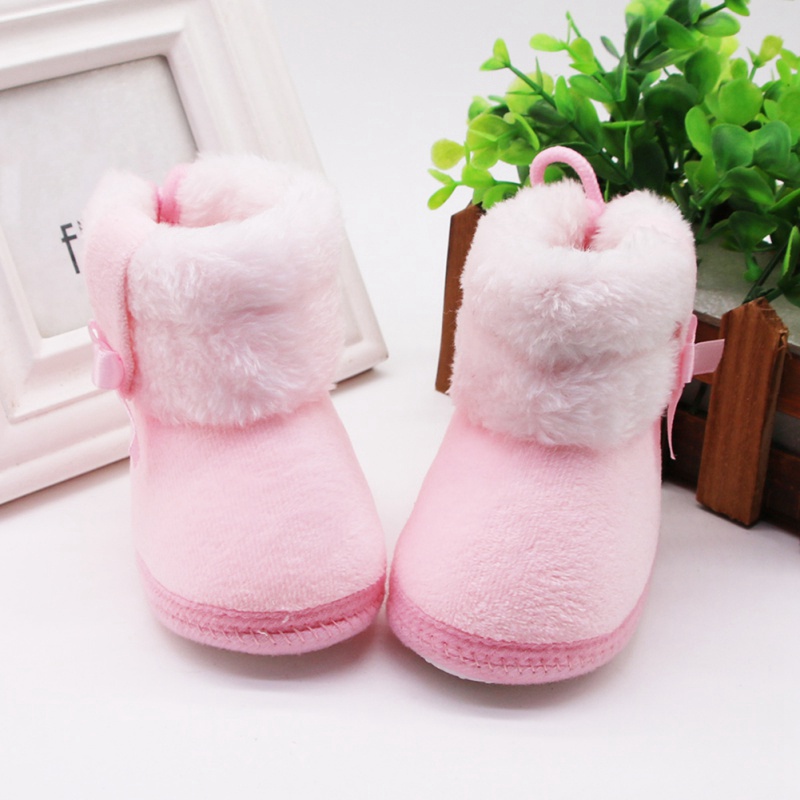 Auxma Zapatos de Invierno para niñas,Calzado de Invierno para Infantes,Botas de Botitas de bebé para 0-6 6-12 12-18 Meses 