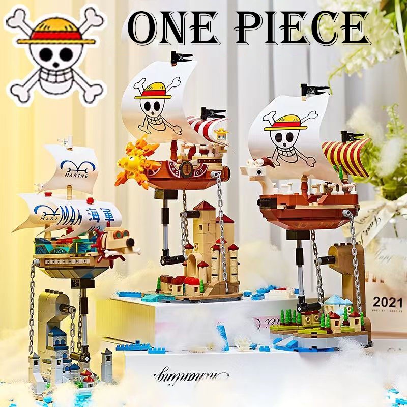 Lego One Piece Suspendido Pirata Barco Modelo Juguete Mil Soleado/Almirantazgo Acorazado