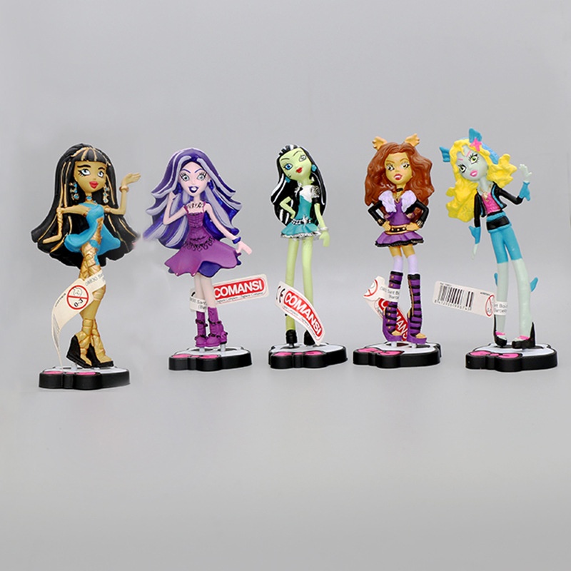 5 figuras de secundaria Monster High elfo modelo de escuela secundaria juguete Zombie muñeca adornos