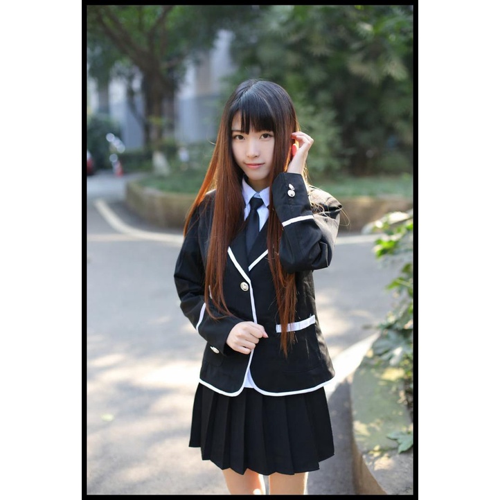 Blazer negro coreano uniforme escolar japonés | Shopee México