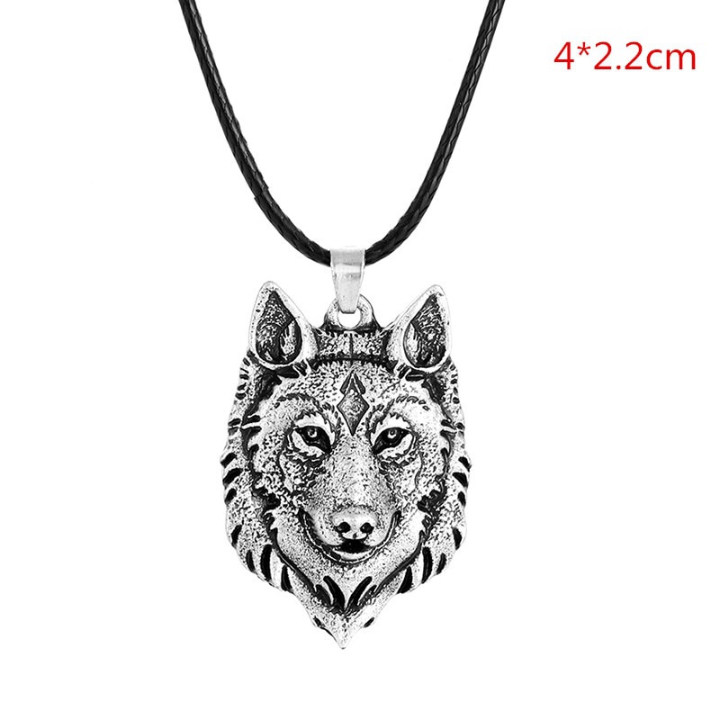 Nuevo collar con de de lobo de plata tibetana creativa, amuleto, Animal, moda, regalo para hombre, joyería, cabeza de Animal | Shopee México
