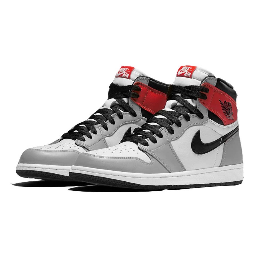 jordan gris con rojo