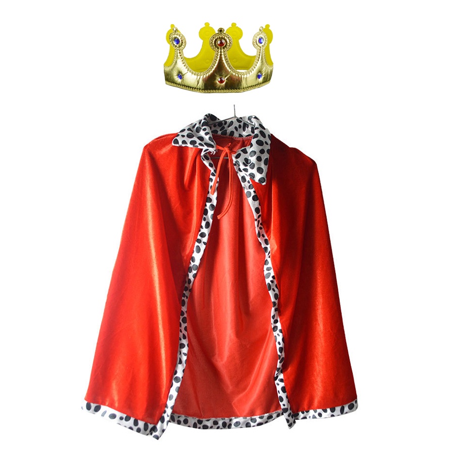 Niño Príncipe Rey Capa Disfraz De Cosplay Para 2pcs Conjunto De Halloween Purim Fantasia Fancy Dress | Shopee México
