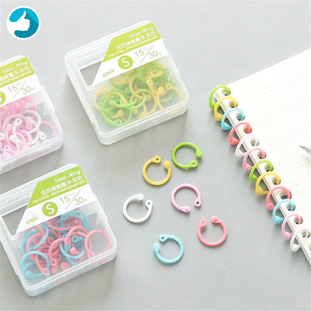Hoops 1020 Pzs Anillos Carpeta De Hojas Sueltas Para Álbum DIY Oficina Escuela | Shopee México