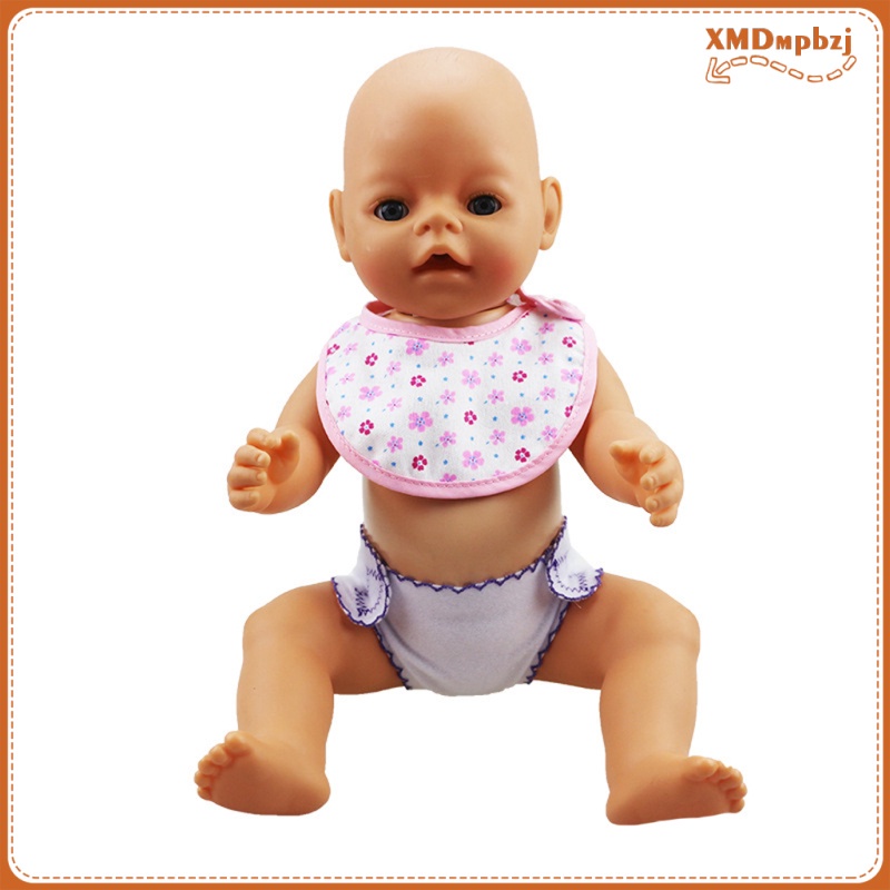 mpbzj] pretty baby doll babero burp set pequeñas flores impreso 