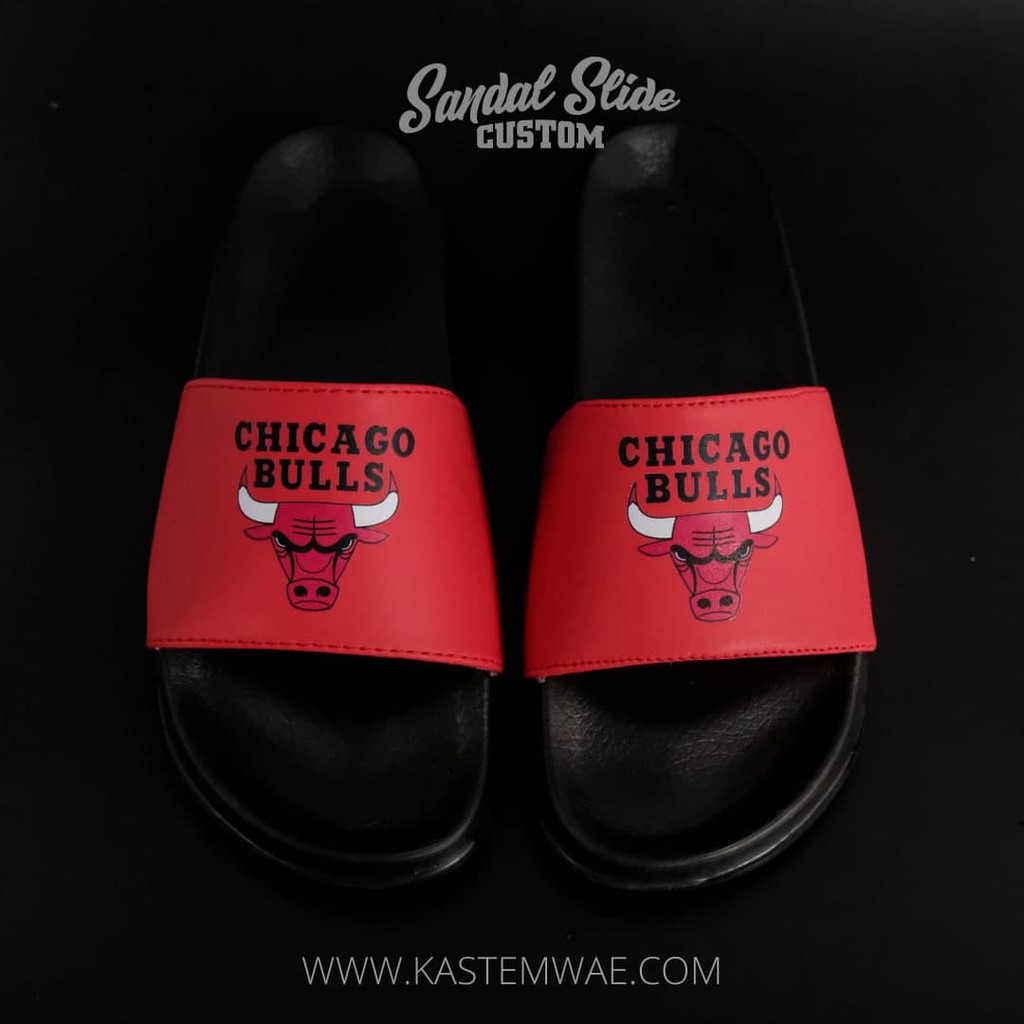 Sandalias deslizantes para hombre con el logotipo de baloncesto de chicago  bulls o pueden ser personalizadas | Shopee México