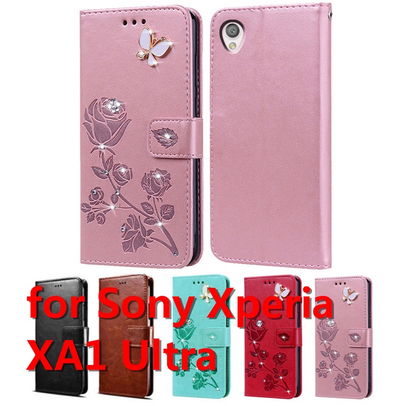 Las ranuras de Cuero Abatible Tarjeta Billetera Cubierta Estuche para Sony Xperia Z1 Z2 Z3 Z4 Z5 Mini C5 