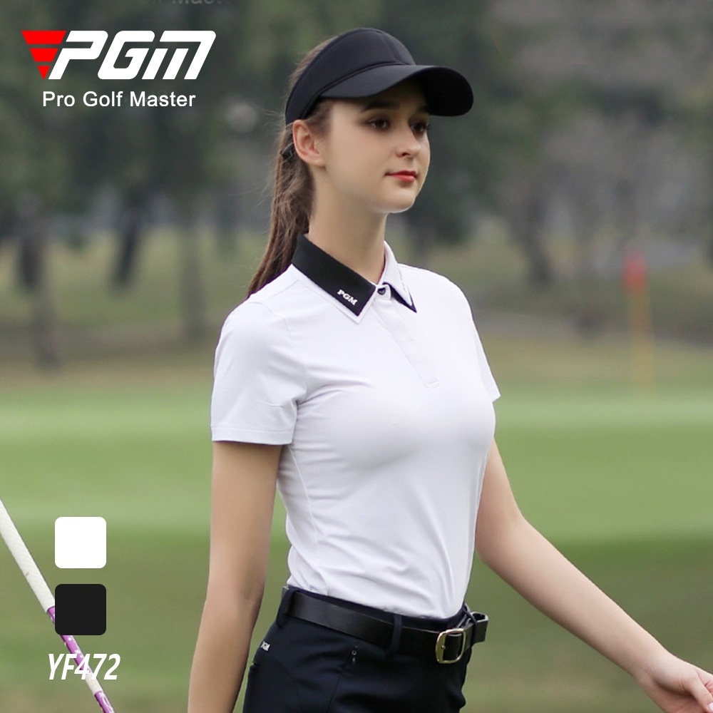 PGM 2022 Ropa De Golf De Verano Para Mujer Camiseta De Manga Corta Moda  Deportes Elástico Cuello Doble | Shopee México