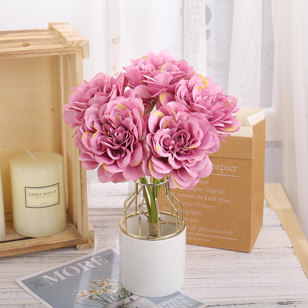 5 pzs] [venta] 5 piezas de simulación/ramo de hortensias/decoración de  habitación de boda/flores artificiales/flores falsas/rosas/plástico |  Shopee México