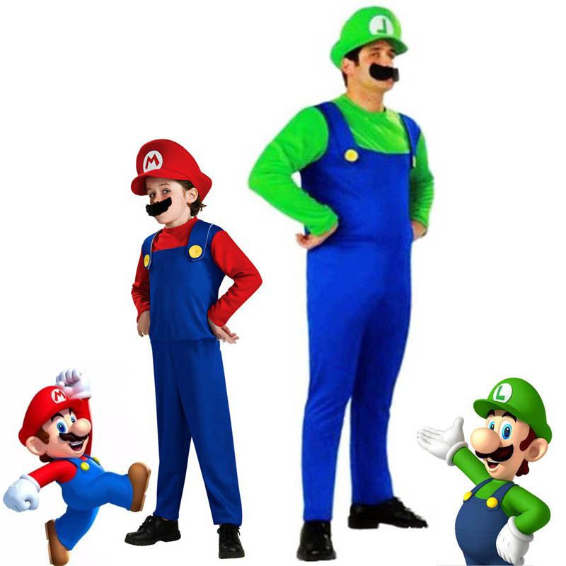 Super Mario Bros Luigi Plpino trabajo de dibujos Animados Halloween disfraz  Cosplay | Shopee México