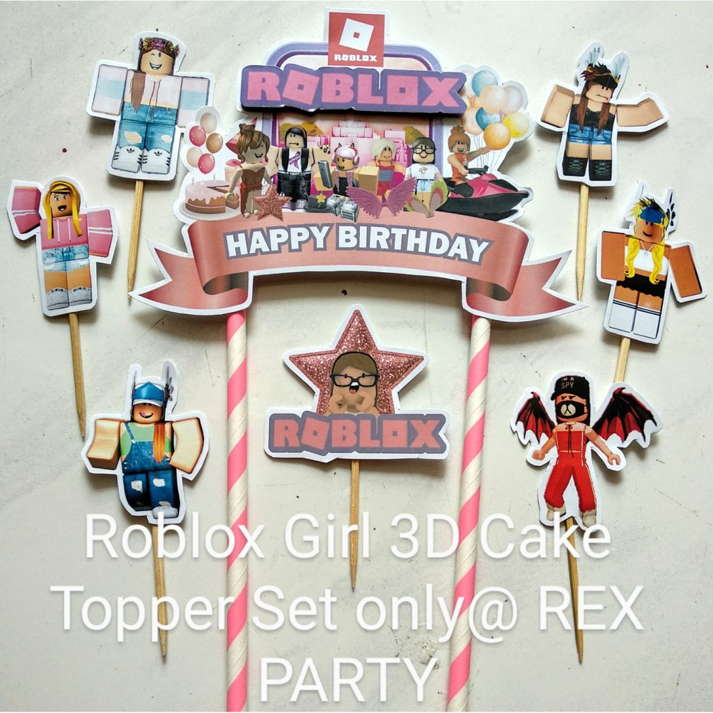 Roblox Decoracion Para Tartas Decoracion Para Tartas 3d Decoracion De Cumpleanos Roblox Ninas Shopee Mexico