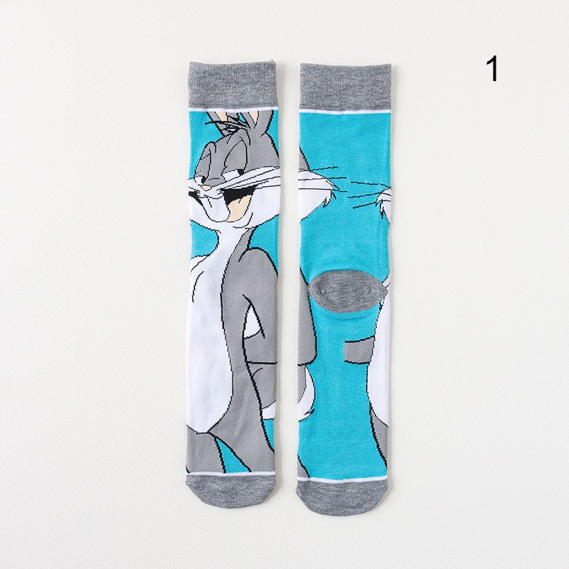 sin costuras en los dedos del pie 5 unidades Conejo Large syisocks Calcetines de algodón para niñas con diseño de gato y dibujos animados 
