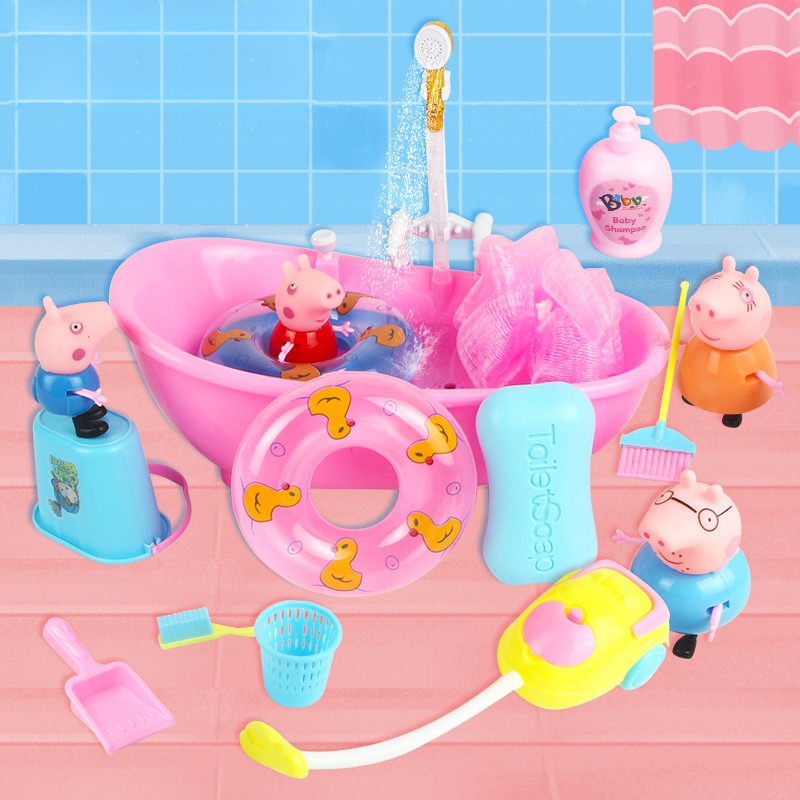 Peppa Pig Bebe Bano Juguete Electrico Pulverizacion Agua Juguete Bebe Bano Banera Nino Regalo Shopee Mexico