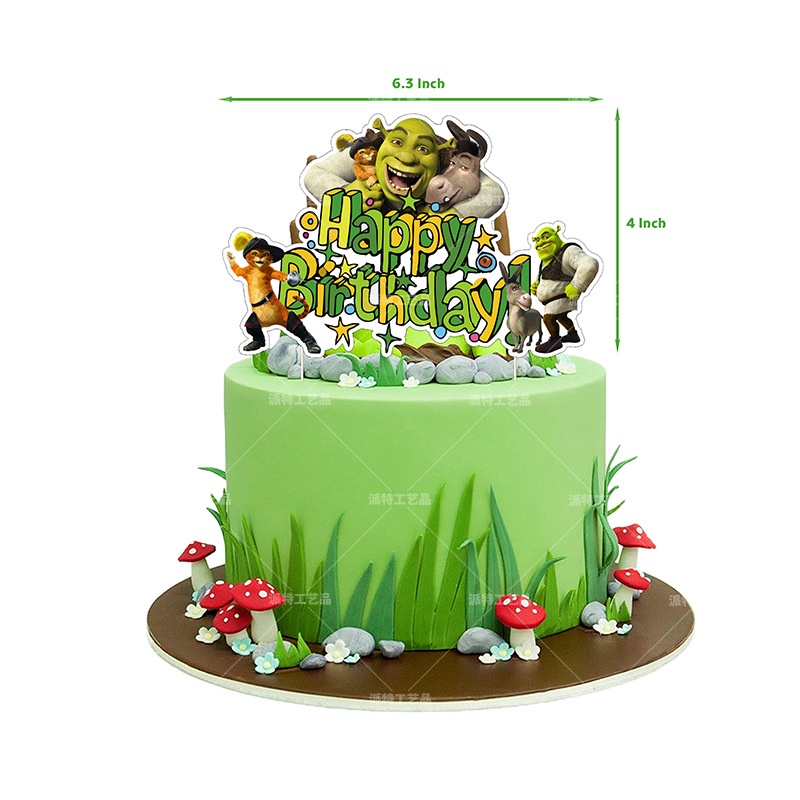 66pcs Hollywood Shrek tema fiesta decoración conjunto niños bebé fiesta de  cumpleaños necesidades bandera torta Topper globo fiesta suministros Childr  h | Shopee México