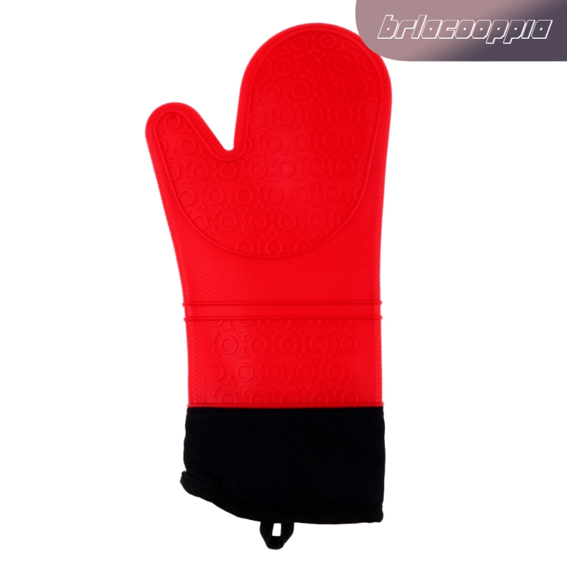 hornear Tikwisdom 1 par de guantes de silicona para horno y 2 soportes para ollas para cocinar asar y sostener maceta color rojo 