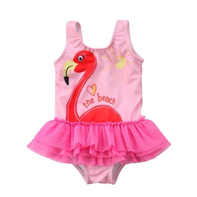 de natación bebé mujer rosa flamenco traje de baño bebé niña importación 6-12 meses Shopee México