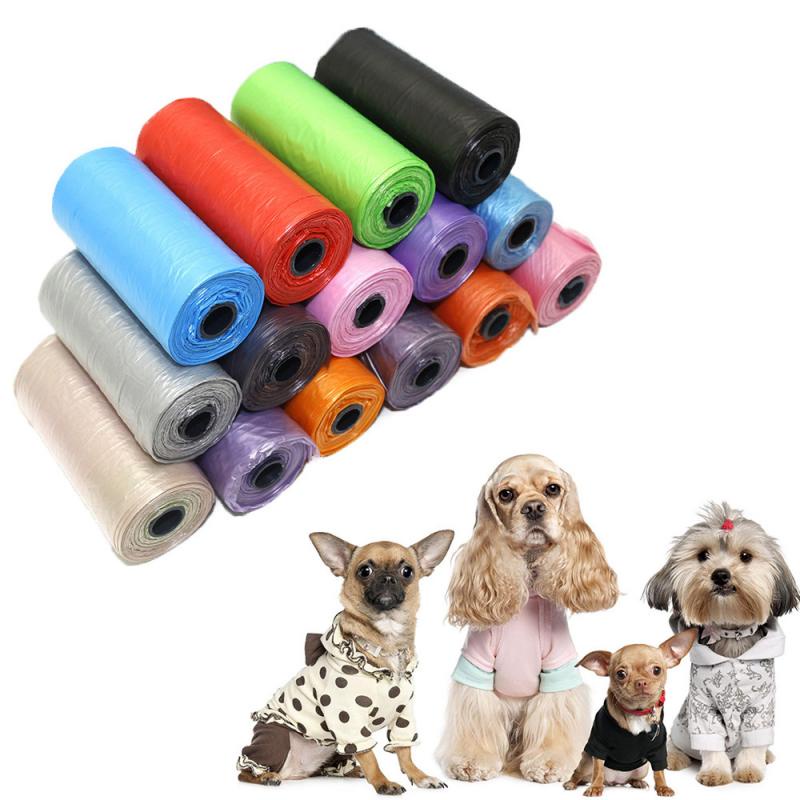 Takestop® Juego 90 piezas Bolsas Bolsas higiénicas para cacas perro gato Perros Gatos Separación Feci colores aleatorios 
