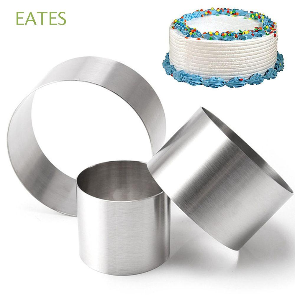 Eates Diy Cake Mold Stainless Steel Baking Tool Cake Ring Mold Round Shape Cutter Reusable Food Molding 5 6 8 10cm Pastry Kitchen Gadgets Shopee Mexico
