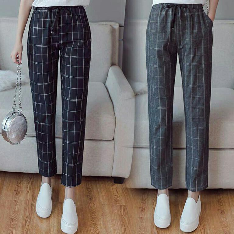 Dhh-38 mujeres adolescentes pantalones Doty cuadrado caja de todo el tamaño  diario traje Premium de moda.,.,.., | Shopee México