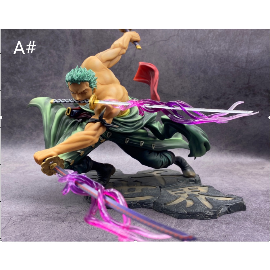 COD One Piece Roronoa Zoro Anime Figura 18cm/Tres Cuchillos/De Combate ...