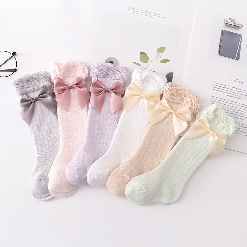 Calcetines de bebé lindo arcos suave rodilla calcetines altos para bebé bebé niño niño verano transpirable calcetines largos para 6-18 meses | Shopee