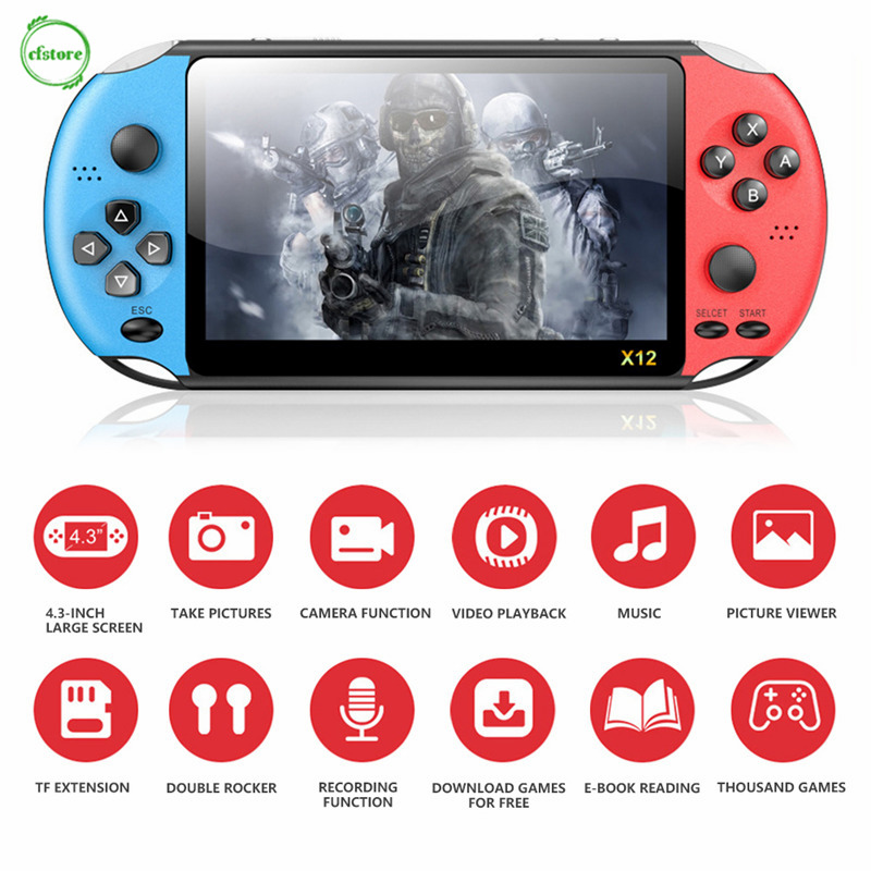 Cfstore1 Mx5 1 Inch Handheld Portable Game Console Dual Joystick 8gb Preloaded 1000 Free Games Support Tv Out Video Game Machine Shopee Mexico