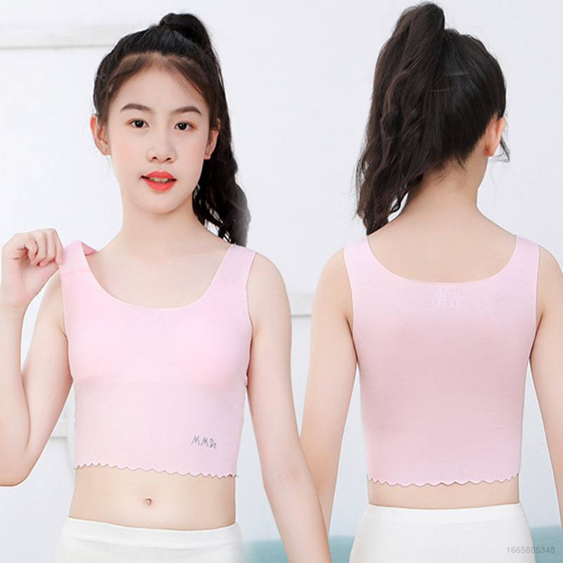 GR] 12-14-16 Años Sujetador Para Adolescentes Para Niñas , bralette tops ,  Chaleco , Ropa Interior Para Estudiantes , Delgado | Shopee México