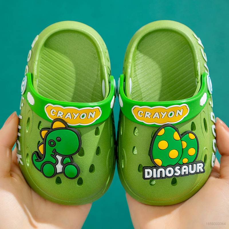 zapatillas Crocs con patrones de dinosaurio zapatillas plegables Baby Boy Crocs zapatillas muy ligeras y suaves Zapatillas baby boy Zapatos Zapatos para niño Pantuflas zapatillas y sandalias 