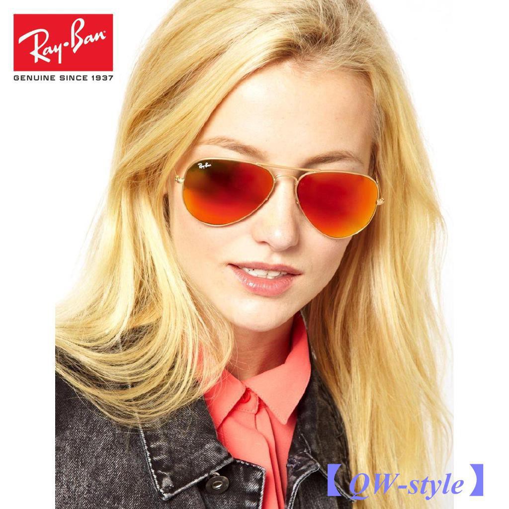 ray ban naranjas espejo